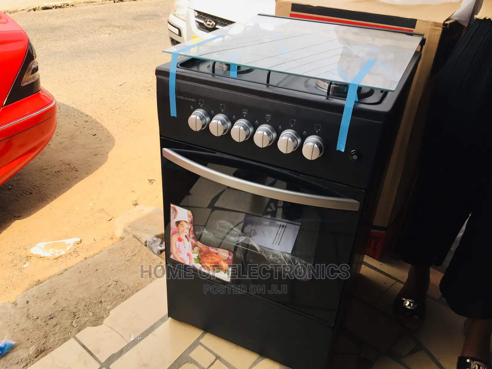 Make Cooking Easy With Volcano 4 Burner Gas Cooker(Black)