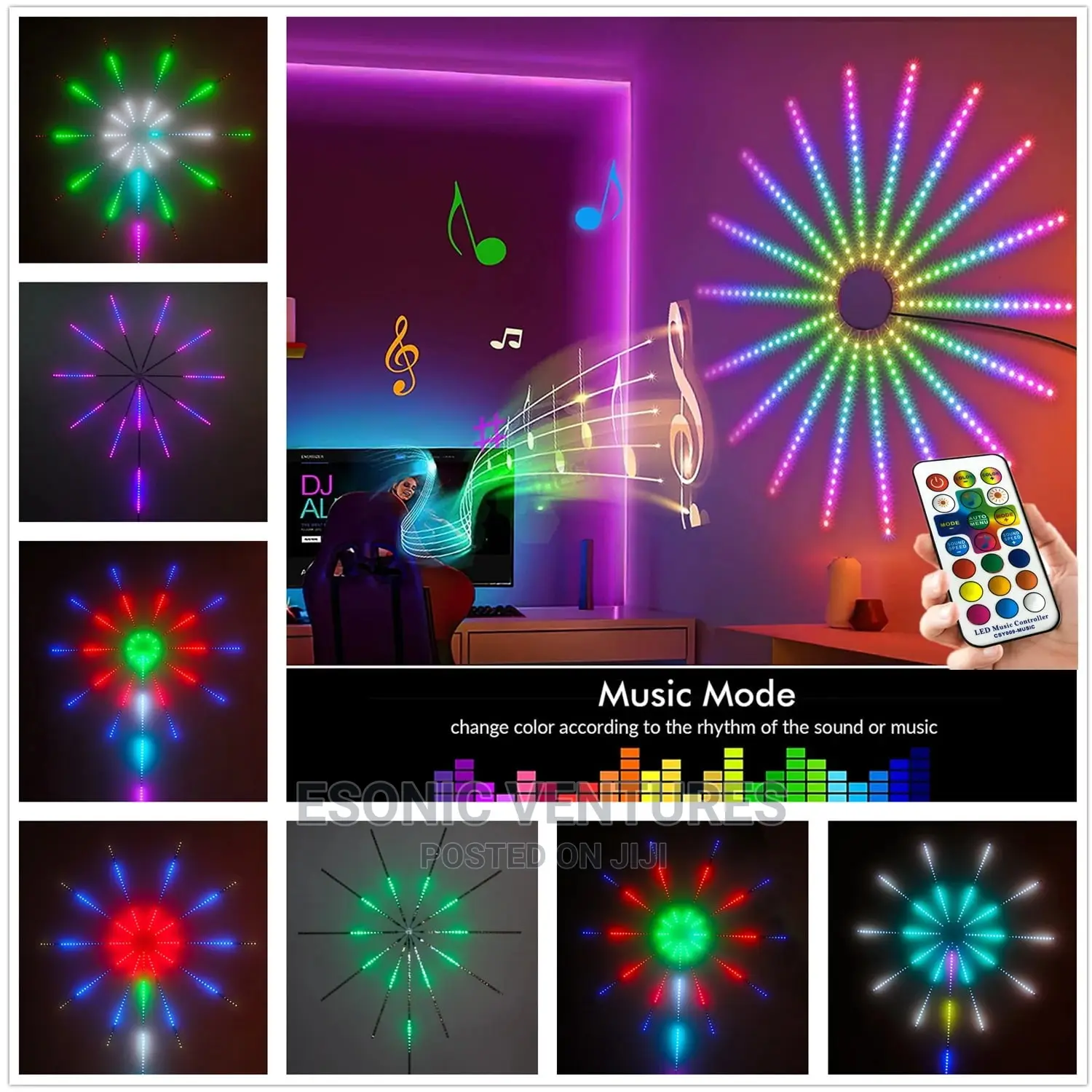 USB LED Rgb Fireworks Light App Smart Contrrol Ic