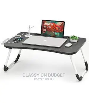 Foldable Laptop Table With Usb, Drawer, Fan