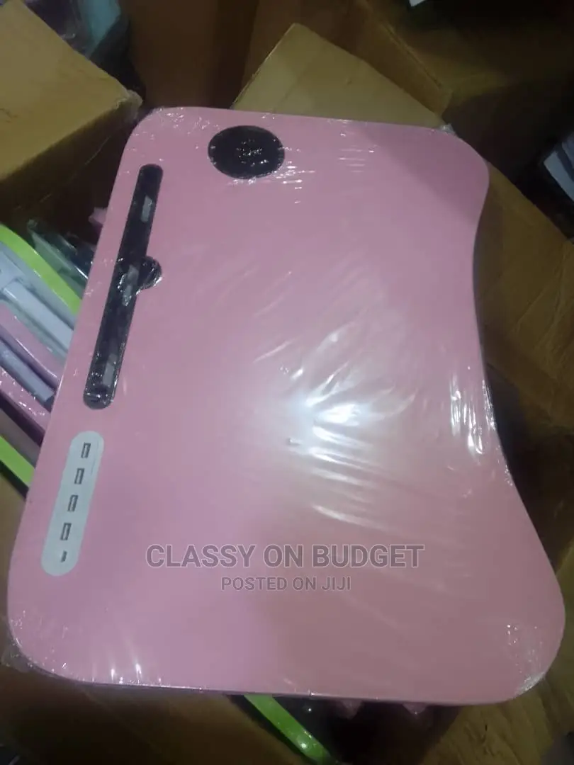 Foldable Laptop Table With Usb, Drawer, Fan