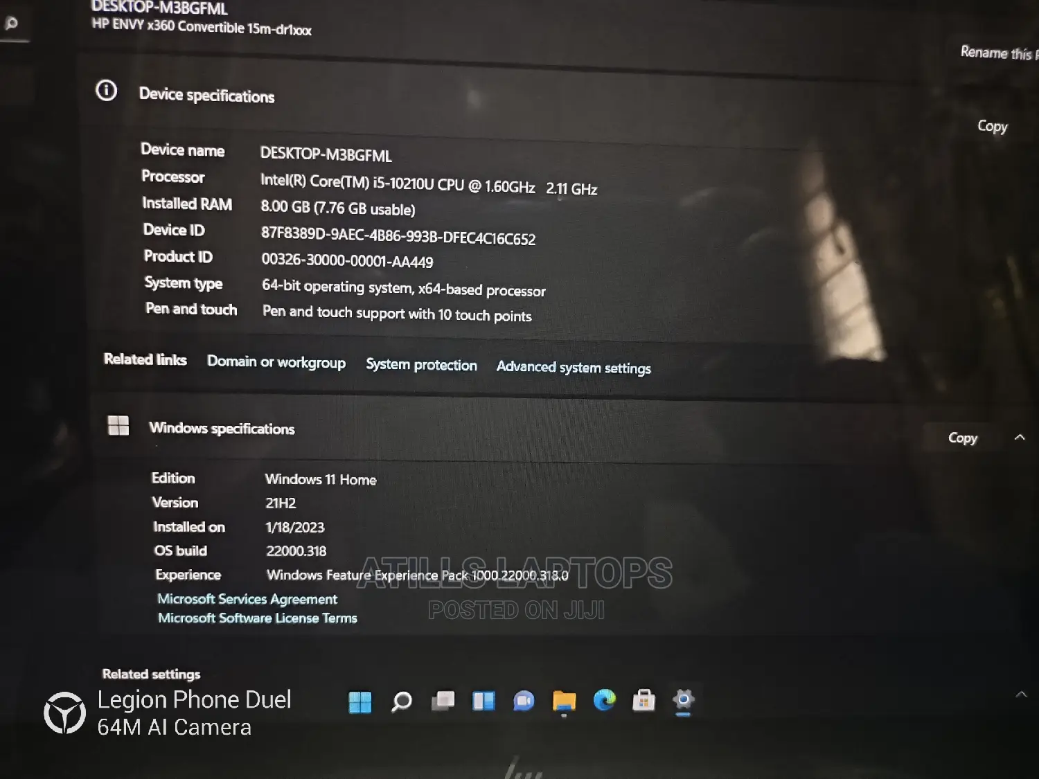 New Laptop HP Envy 15 8GB Intel Core I5 SSD 256GB