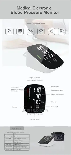 Quality Blood Pressure Monitor+Long Cuff+ Warranty