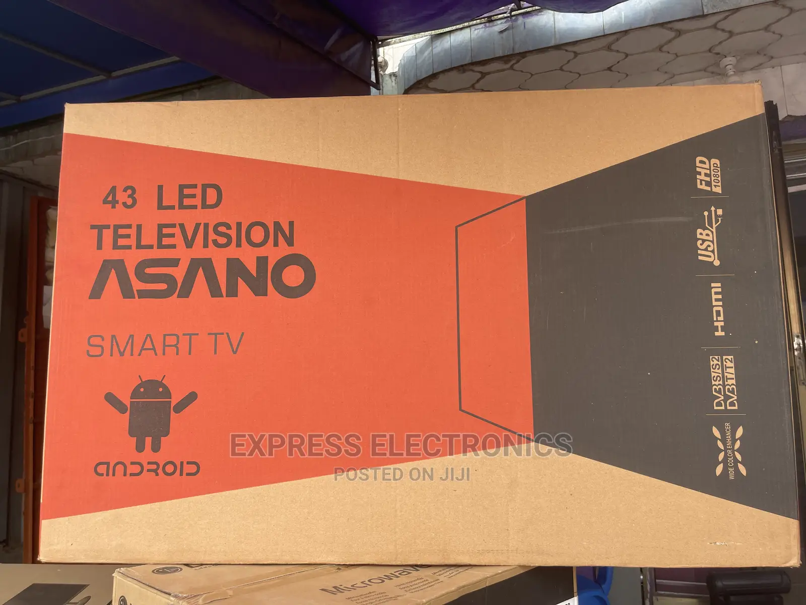 Long Lasting Durability Asano 43”Smart FHD Android +Dstv