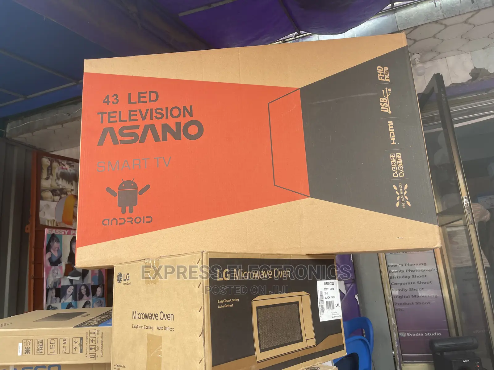 Long Lasting Durability Asano 43”Smart FHD Android +Dstv