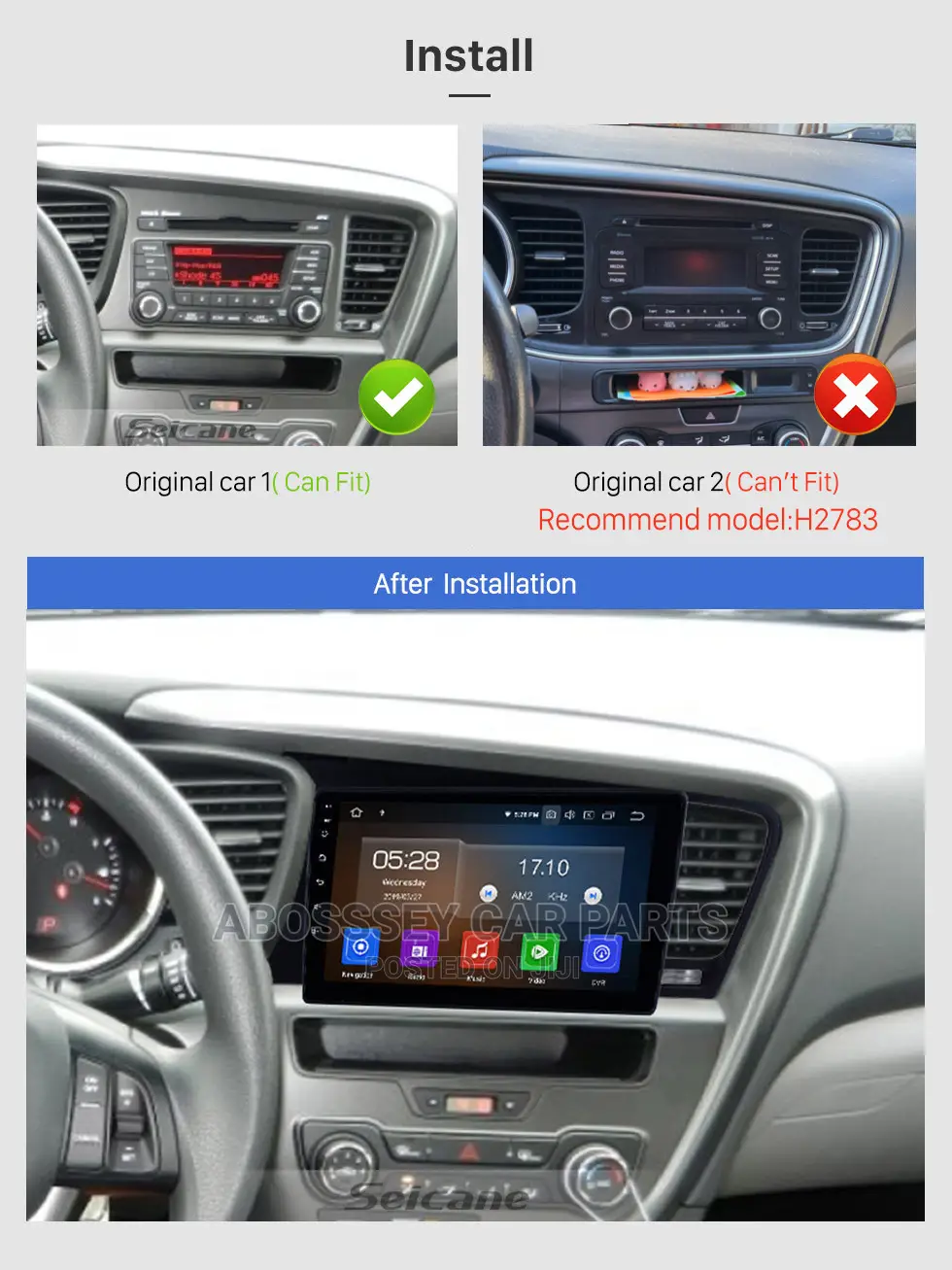 Kia Optima 2011 to 2014 Android Screen Available