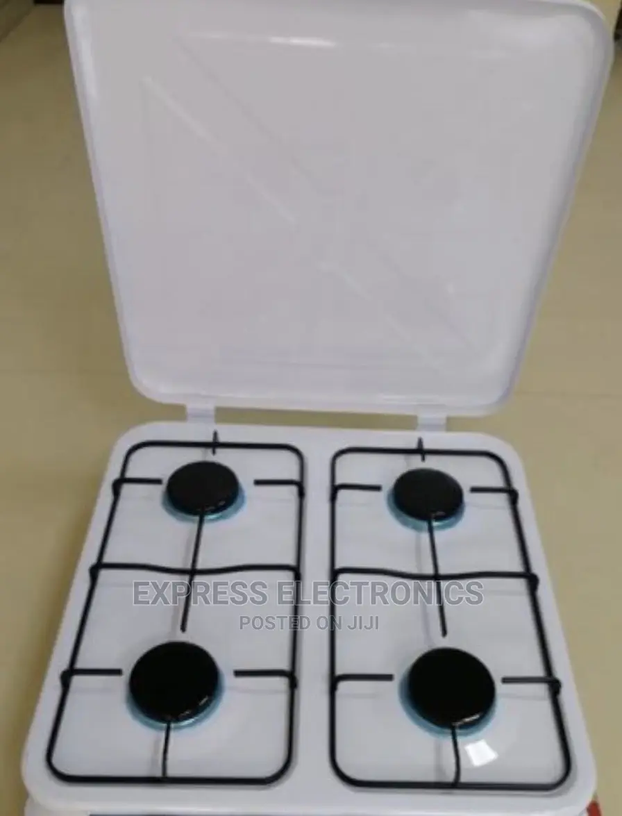 Cook Fast With Volcano Table Top 4 Burner ~White Color