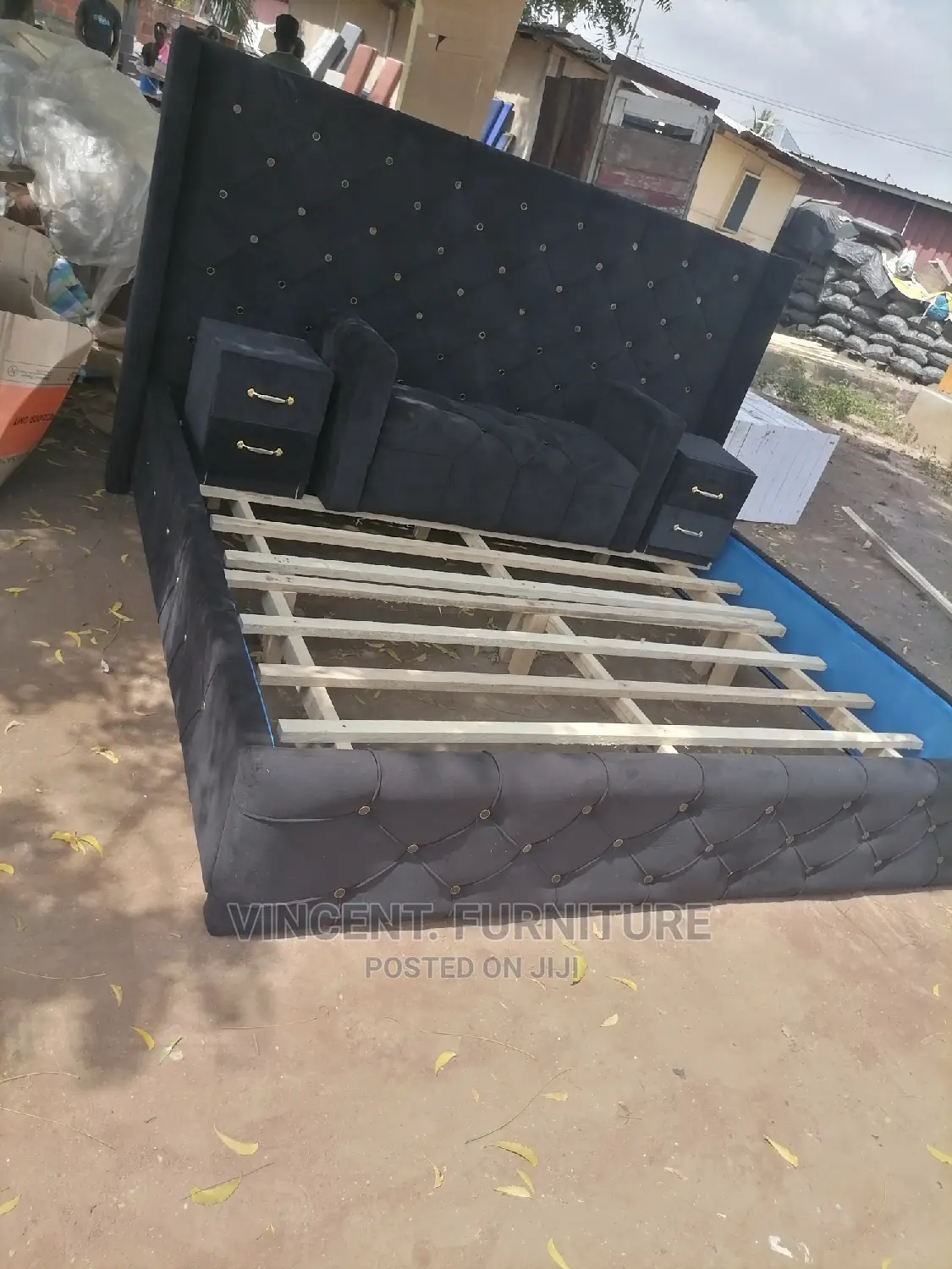 King Size Bed and Ottoman Available