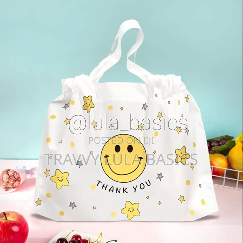 New Pull Out Drawstring Bags Thank You Emoji