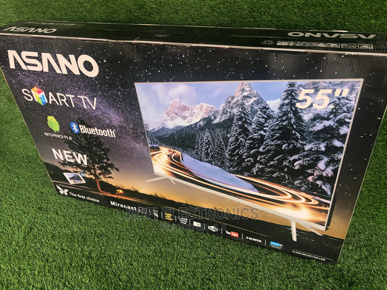 Asano 55" UHD Smart Satellite TV(1year Brand Warranty)