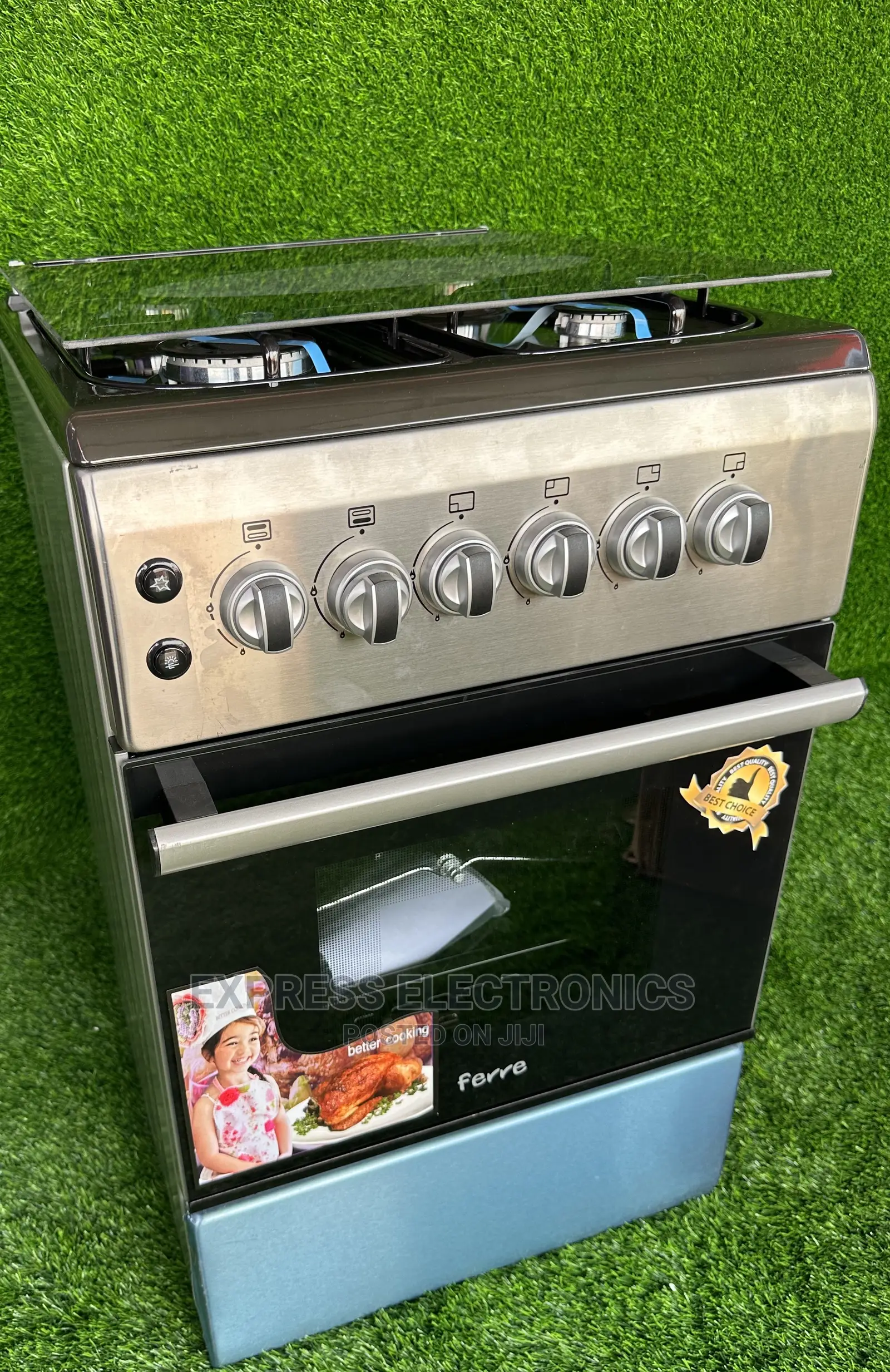 Kitchen 60+60 Ferre 4BURNER Smart With Oven Stove Cooker