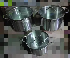 16L,19L 22.5liters 3 Set Long Saucepan Stainless Steel Pot