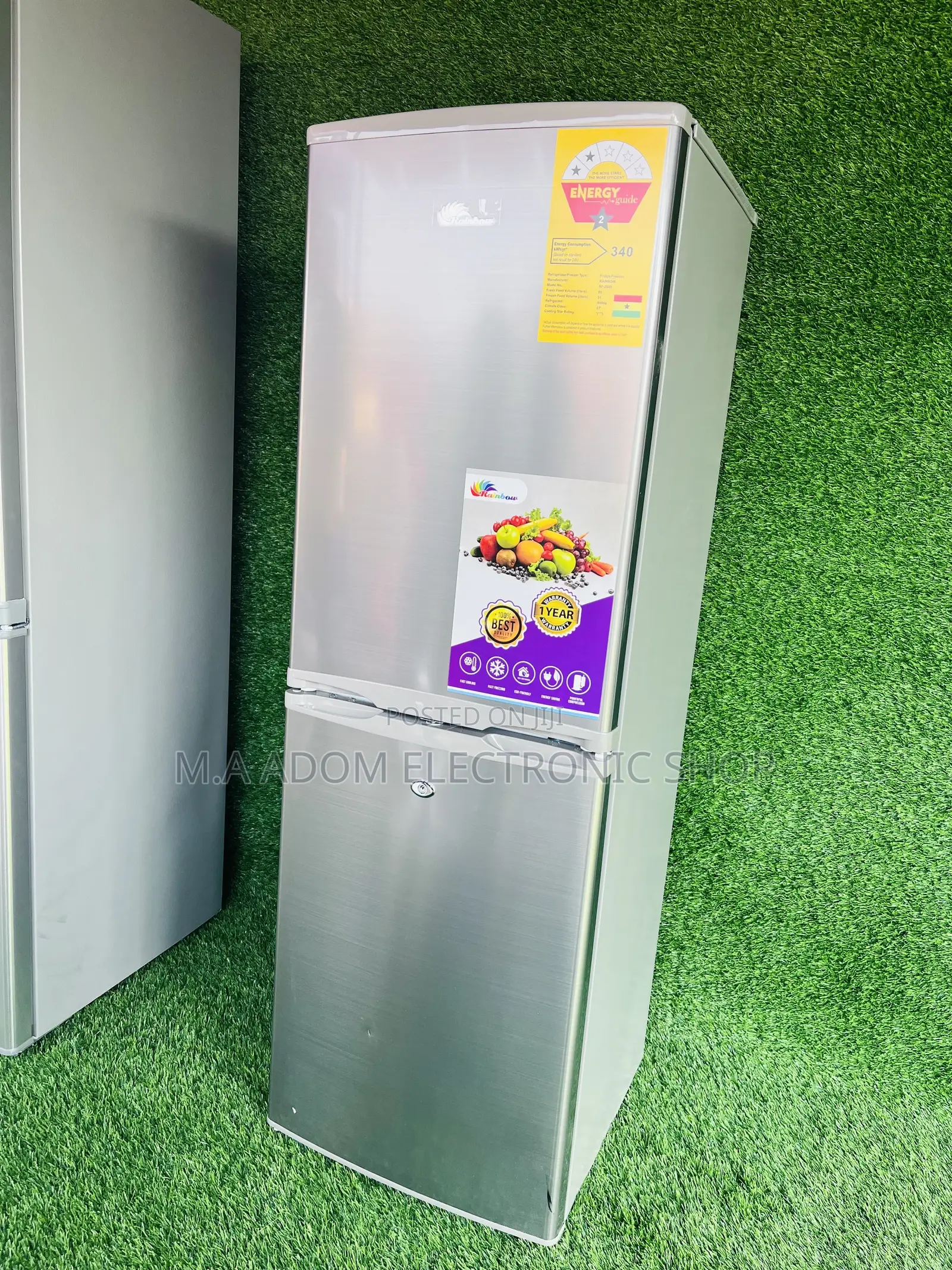 Fros Free Rainbow 140 Litre Fridge With Down Freezer