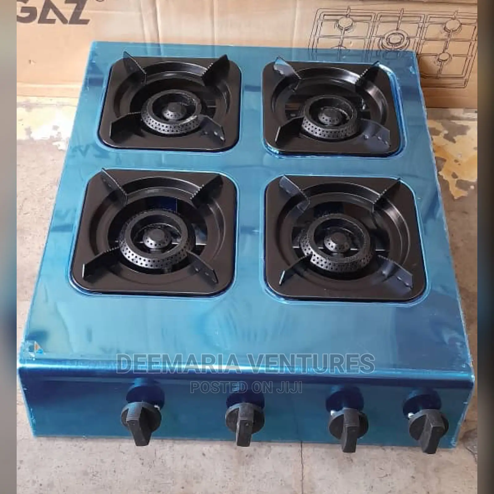 Bossman Stainless Steel Top 4 Burner Auto Ignition Gas Stove