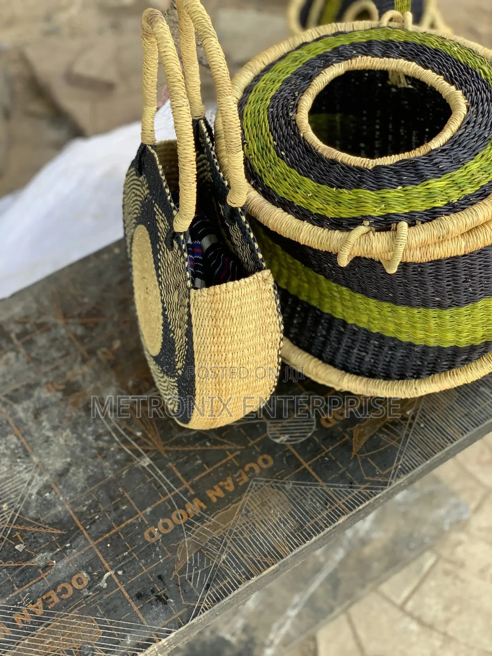 African Straw Basket