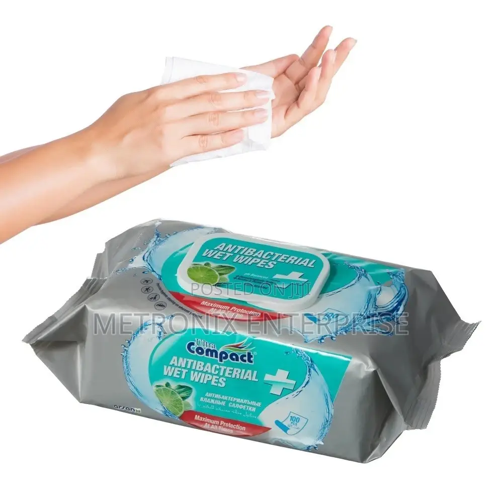 Ultra Compact Antibacterial Wipes,12packs/100sheets