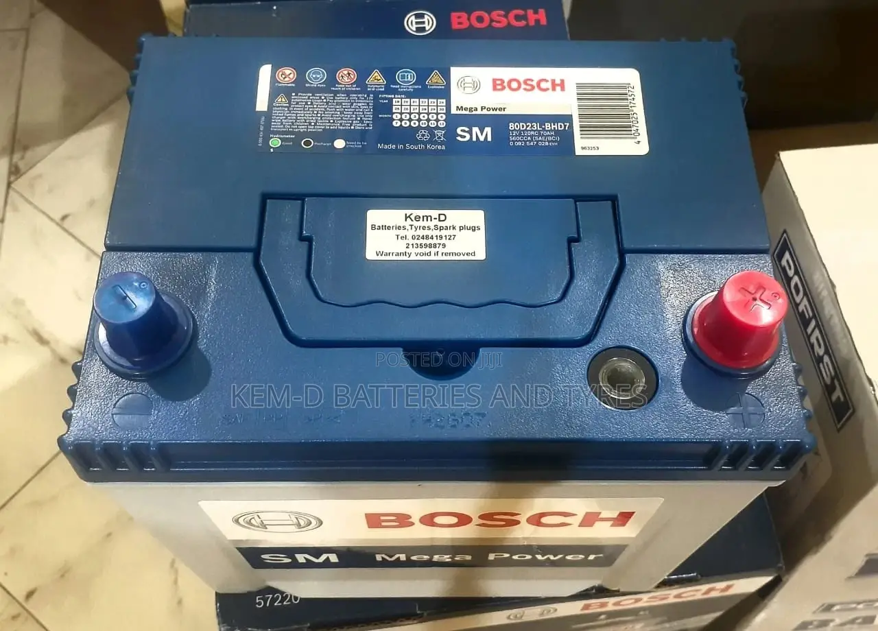 SM Bosch Car Battery 15 Plates 80D23L 12V 70ah