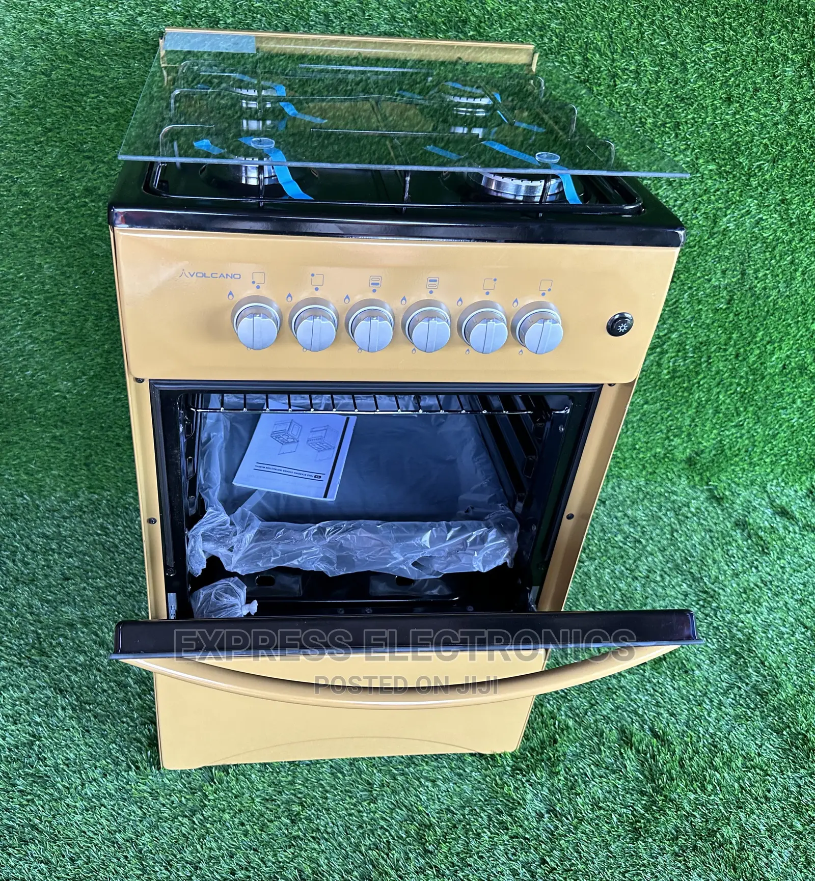 Classic Volcano Cooker Stove Oven 4burner {Gold} With Knop