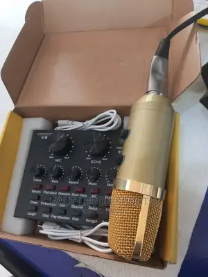 Music Soundcard and Microphone Set With Filter Condenser