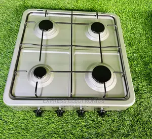 Volcano 4BURNER Gas (Grey) With Knobs (Black)