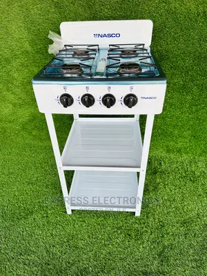 2shelf Nasco 4BURNER With Black Knobs White Color Cooker