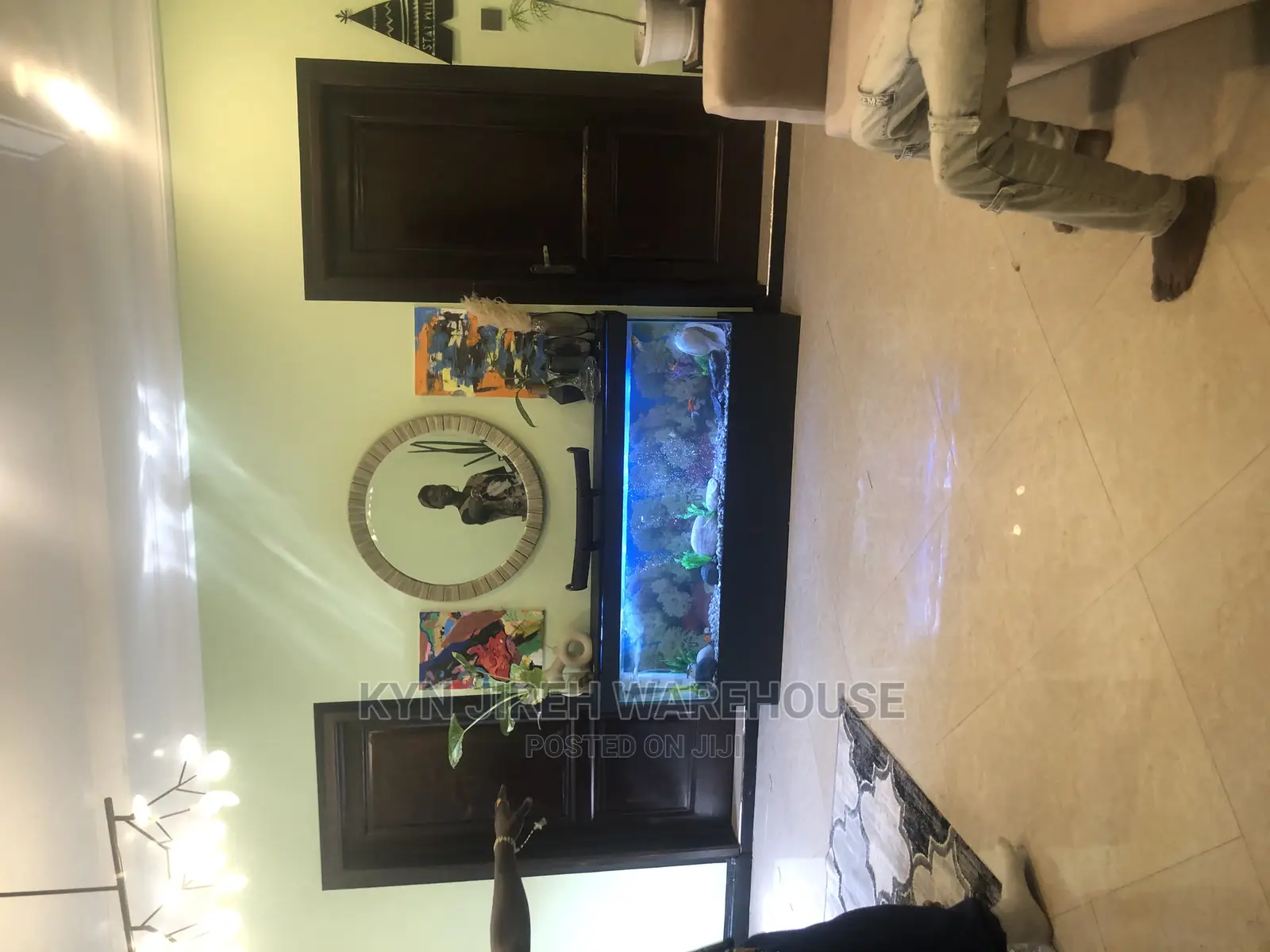Black Arabian Aquarium With Fishes