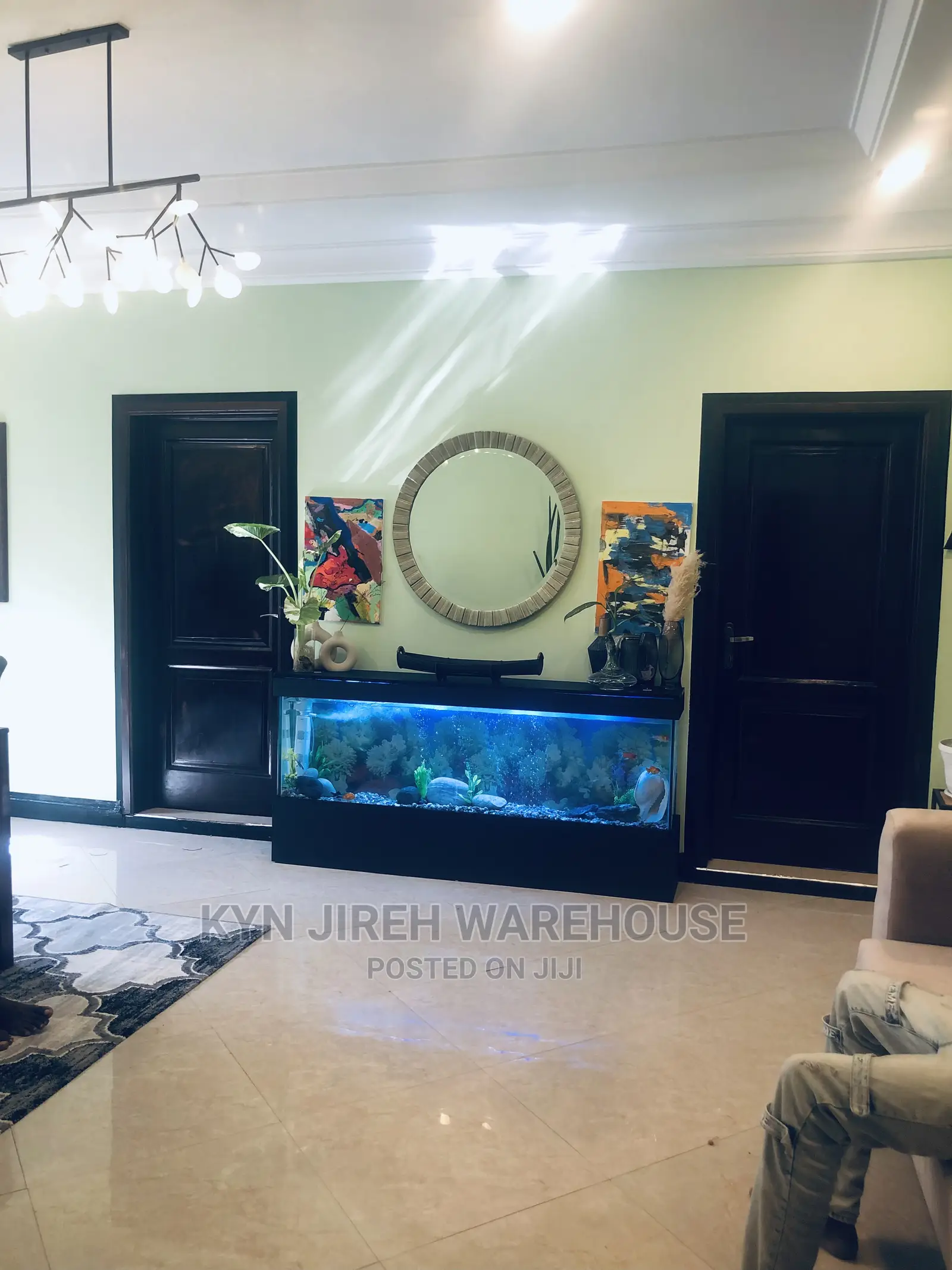 Black Arabian Aquarium With Fishes