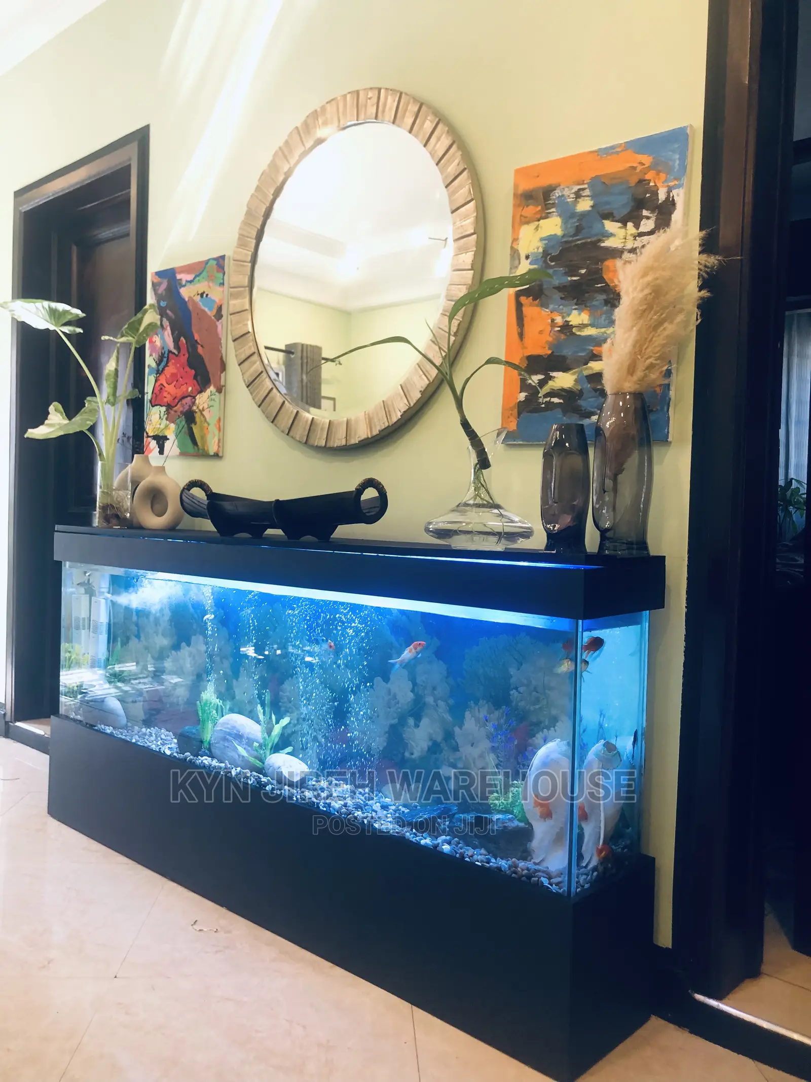 Black Arabian Aquarium With Fishes
