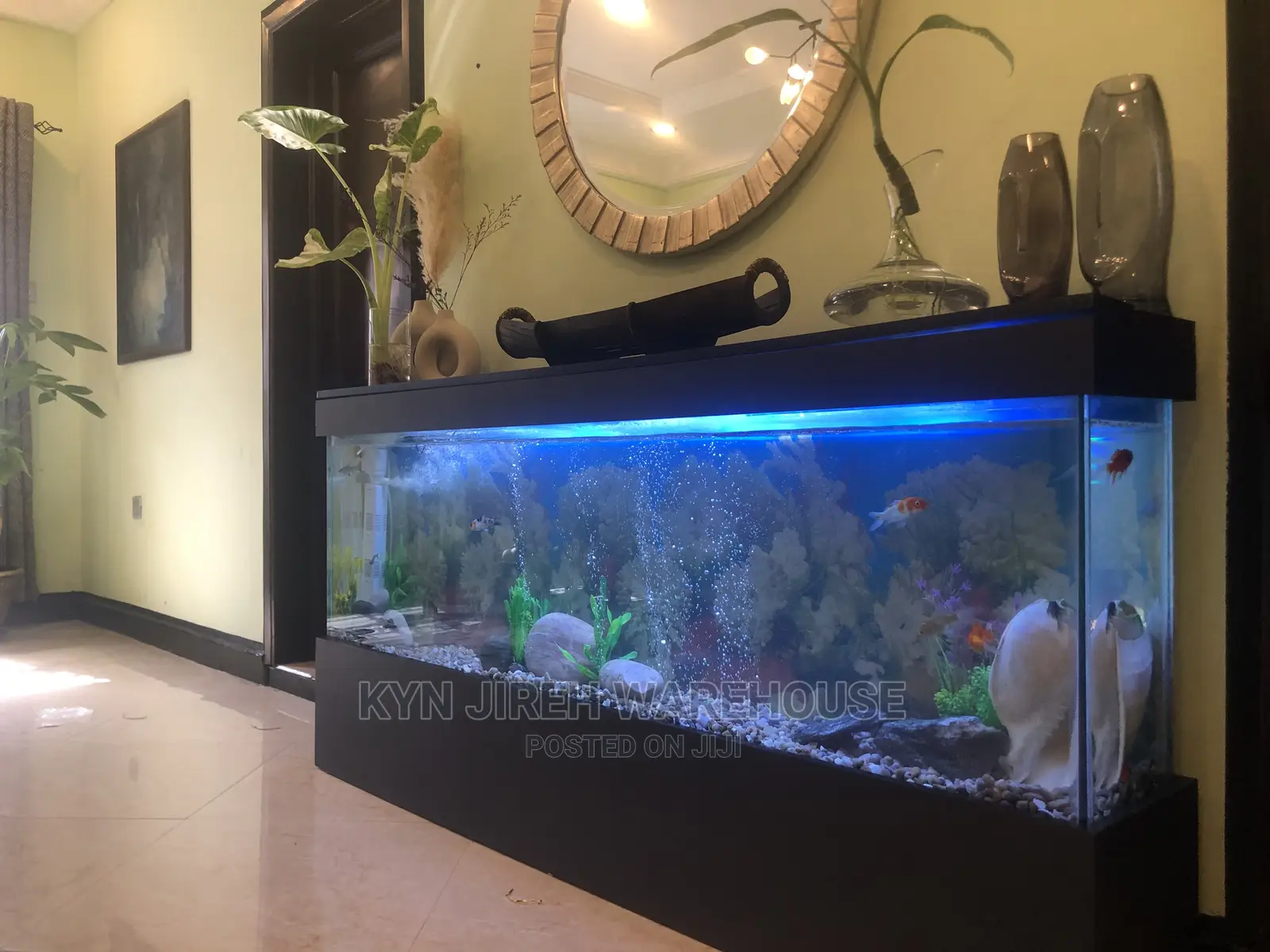 Black Arabian Aquarium With Fishes