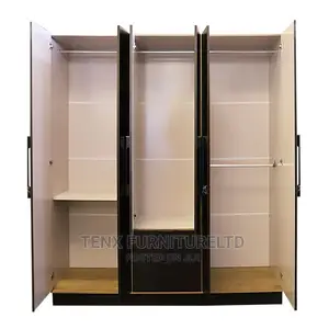 Wardrobe (Dark Brown Wood Grain Color Finish)