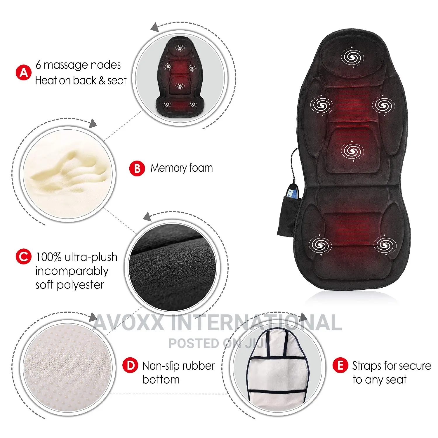 Snailax Memory Foam Massage Seat Cushion - SL-262MN
