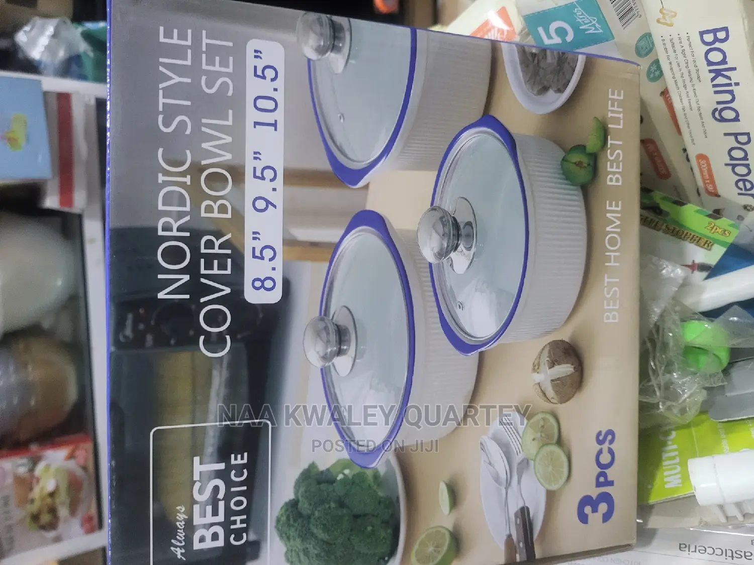 3pcs Ceramic Bowls Set With Lids
