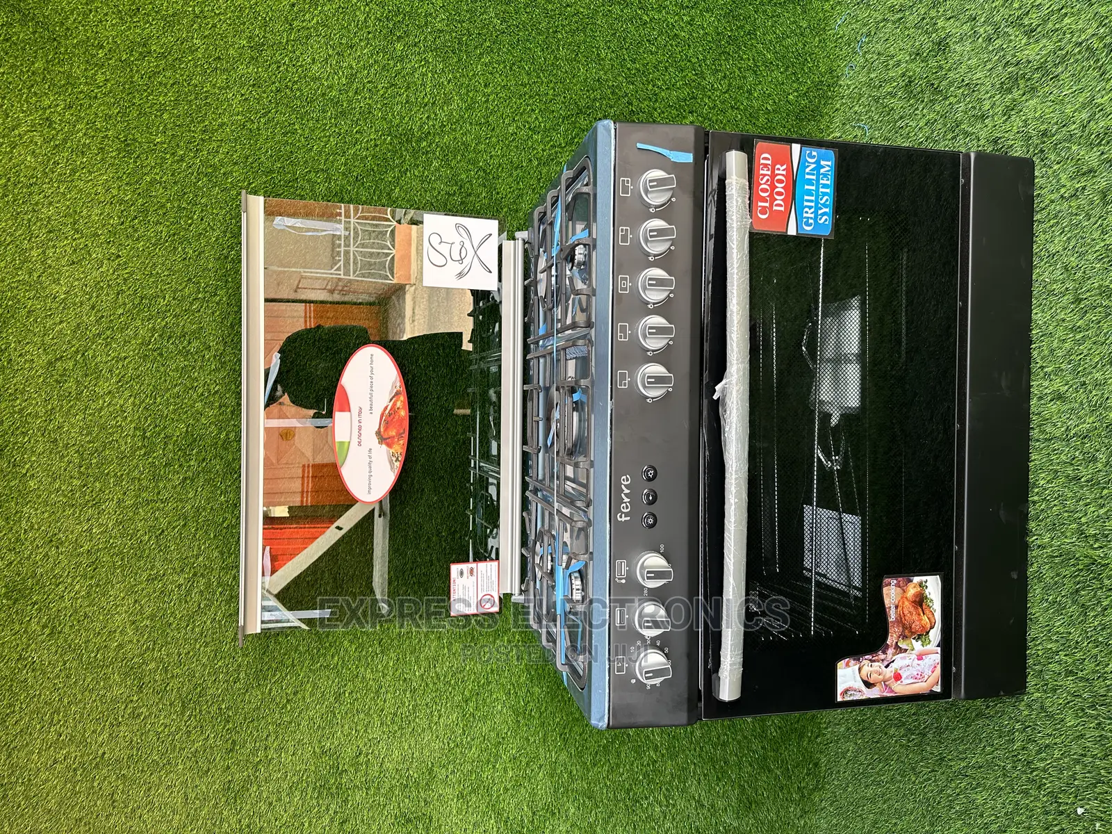 Black*Ferre Gas Stove Cooker Grilling Oven 5burner Best