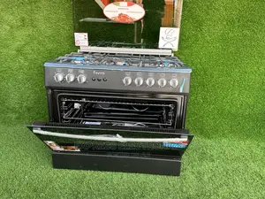 Glass Lid Open Door Oven Grill Gas Stove Cooker Ferre 5B)