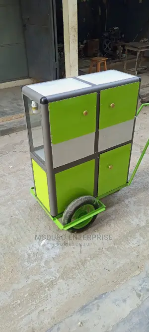 Double Popcorn Machines on Wheels