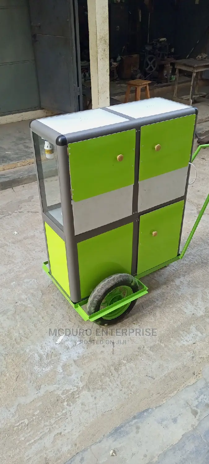 Double Popcorn Machines on Wheels