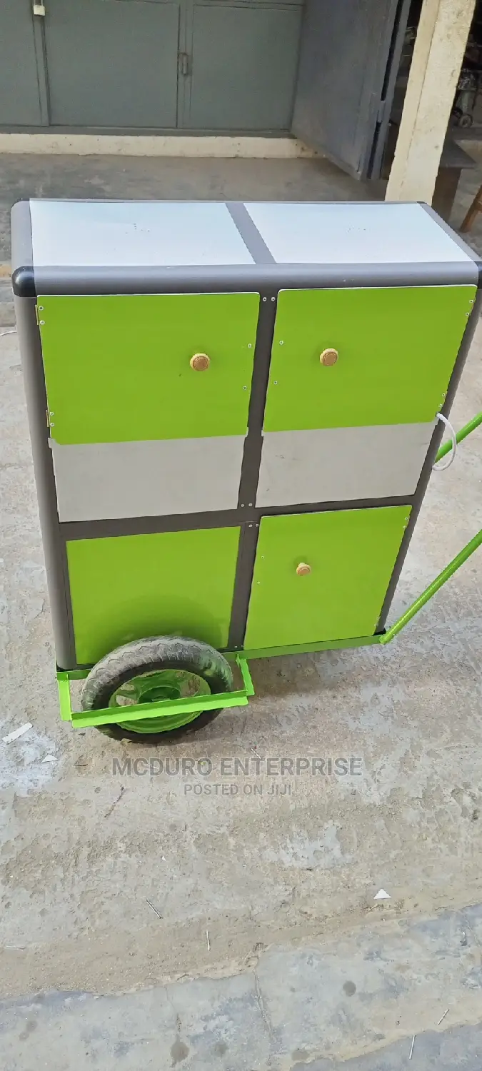 Double Popcorn Machines on Wheels