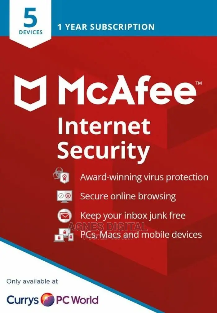 McAfee Internet Security (5 Users) /1 Year