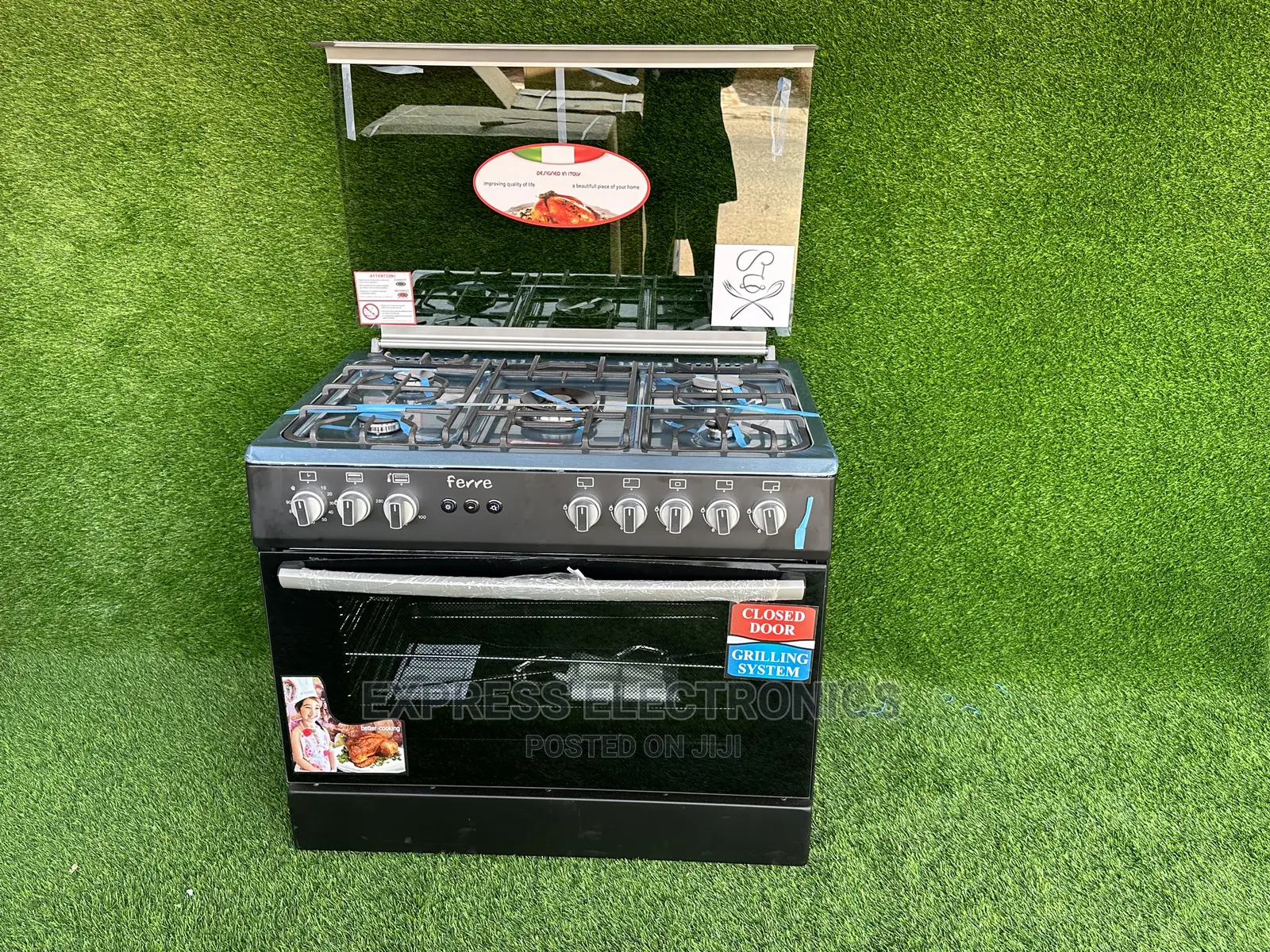 5burner Gas Cooker Top Ferre Oven Easy Bake Stove