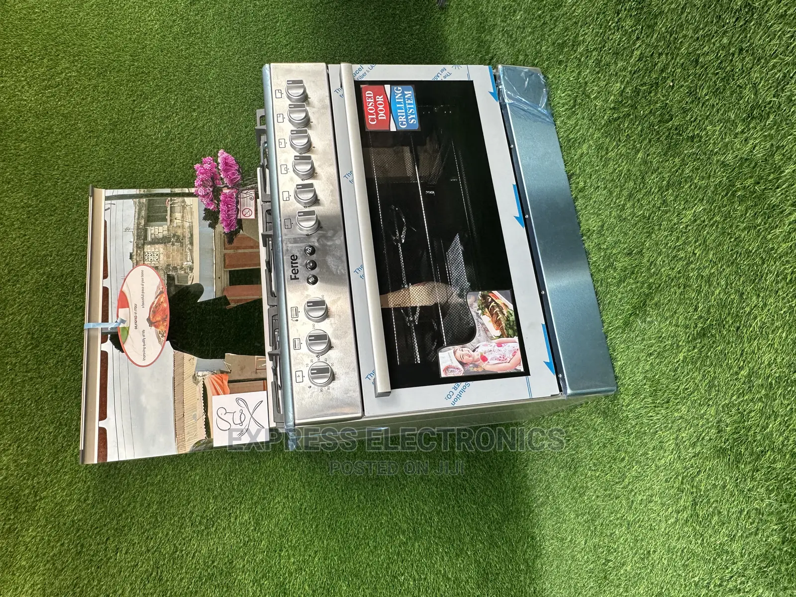 Ferre All Gas Bake Oven Easy Cooker Top 6burner{Sliver}