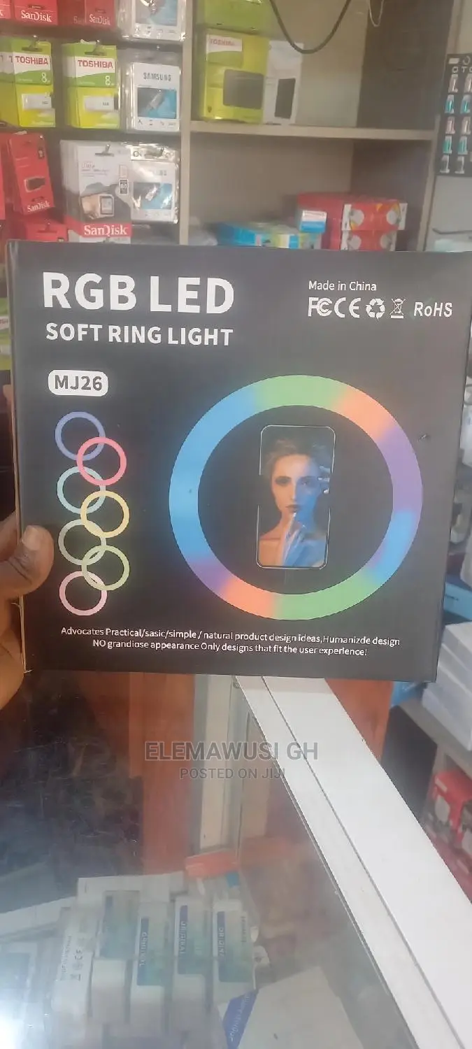 10 Inches Rgb Ring Light (15 Colour) With Stand