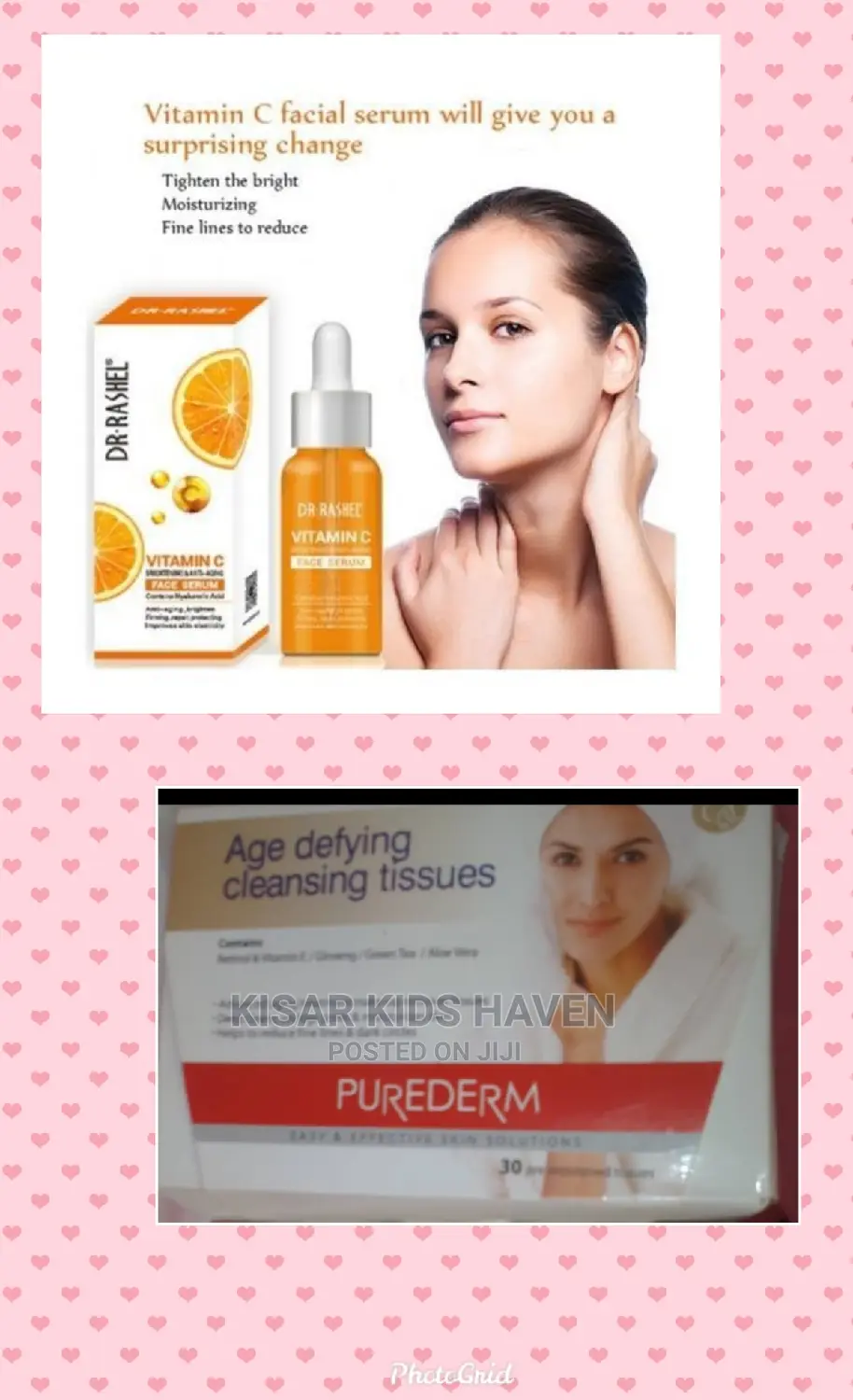 Dr Rashel Vitamin C Serum Plue Free Facial Wipes