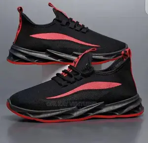 Men's Stylish Shoe Black and Red