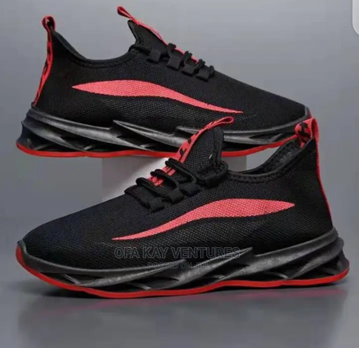 Men's Stylish Shoe Black and Red