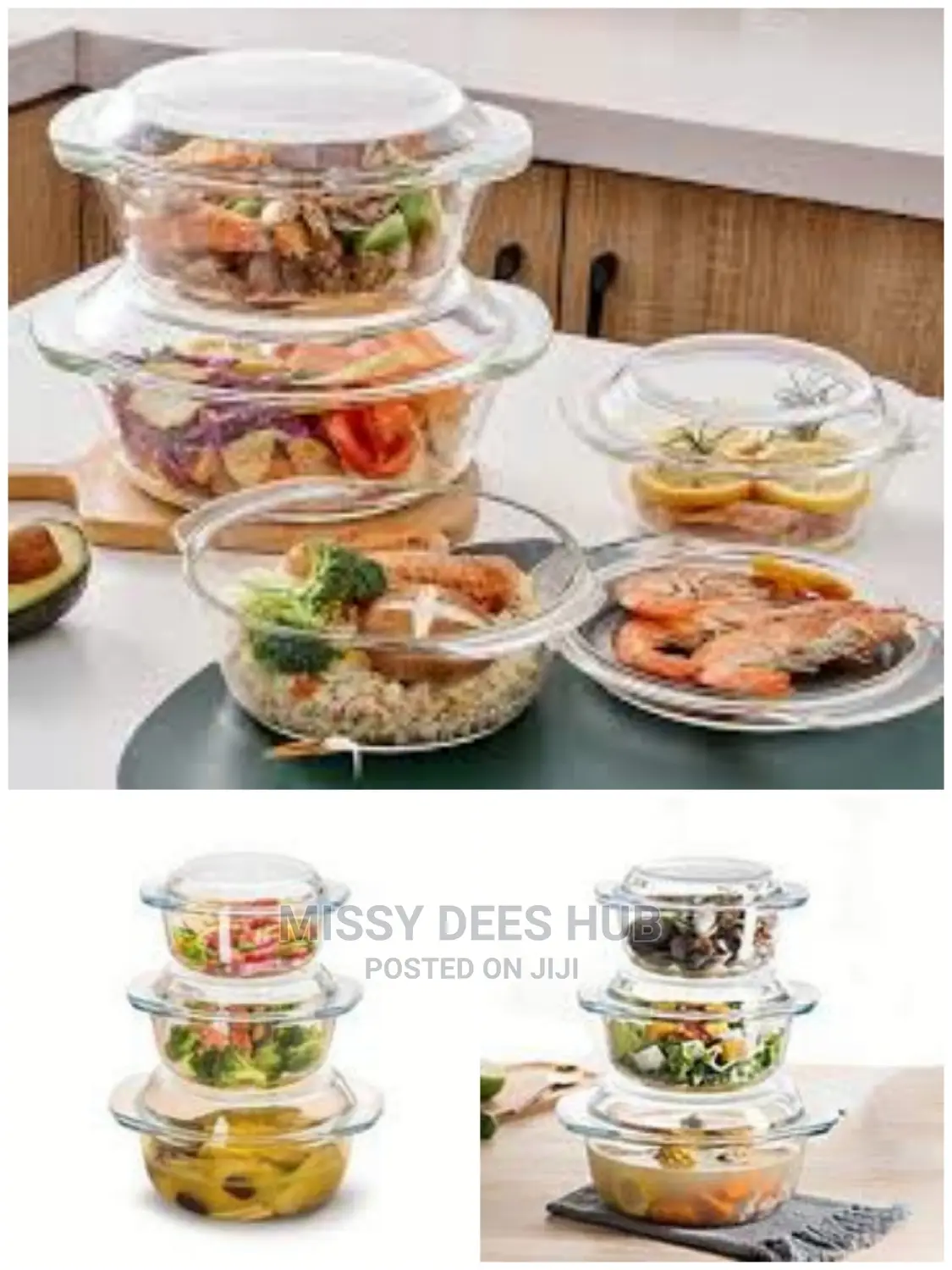 3pcs Glass Bowl Set