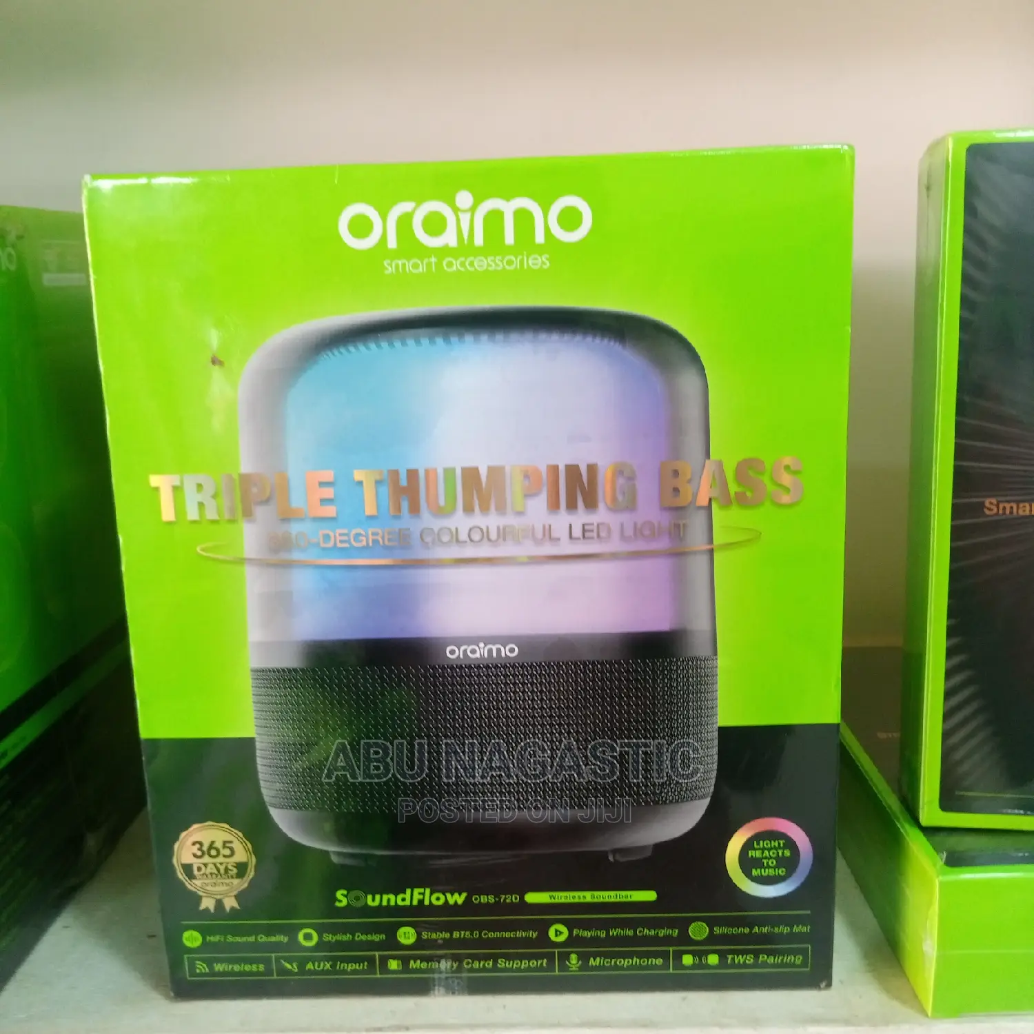 Oraimo Triple Thumping Bass Wireless Bluetooth Speaker