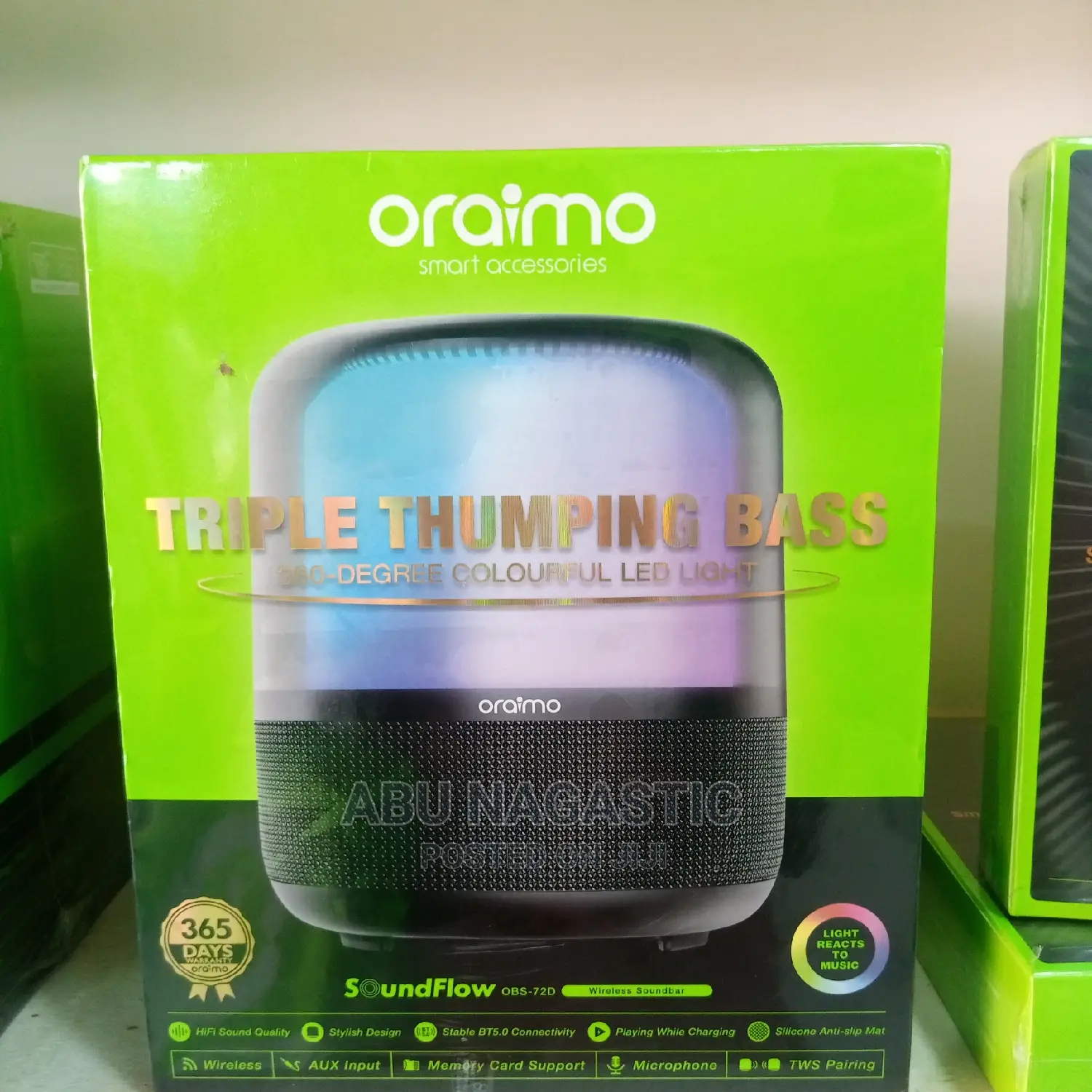 Oraimo Triple Thumping Bass Wireless Bluetooth Speaker