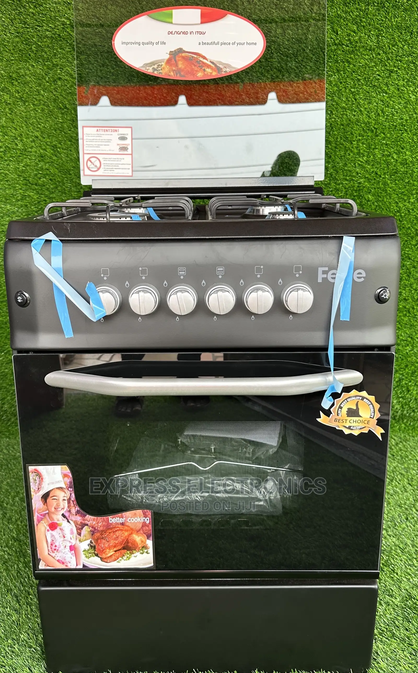 Functional Ferre 60+60 Gas Cooker Grilling Oven Stove