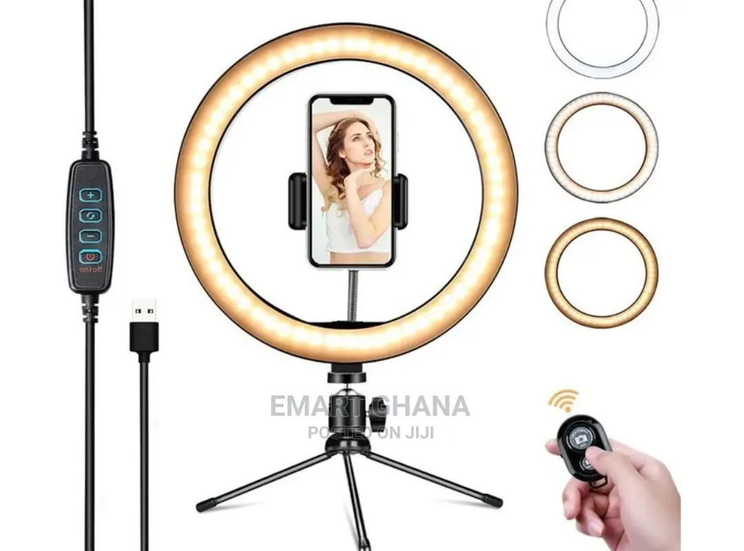 10inch LED Selfie Ring Light 26cm Dimmable Camera Phone With