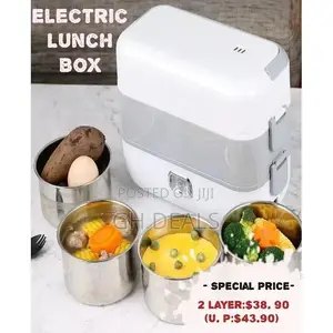 Electric Lunch Box/Food Warmer - White/Gray