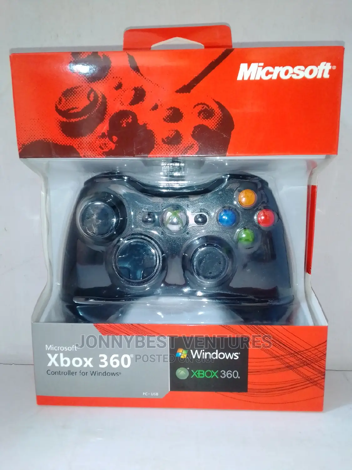 USB Wired Xbox 360 Game Pad Black